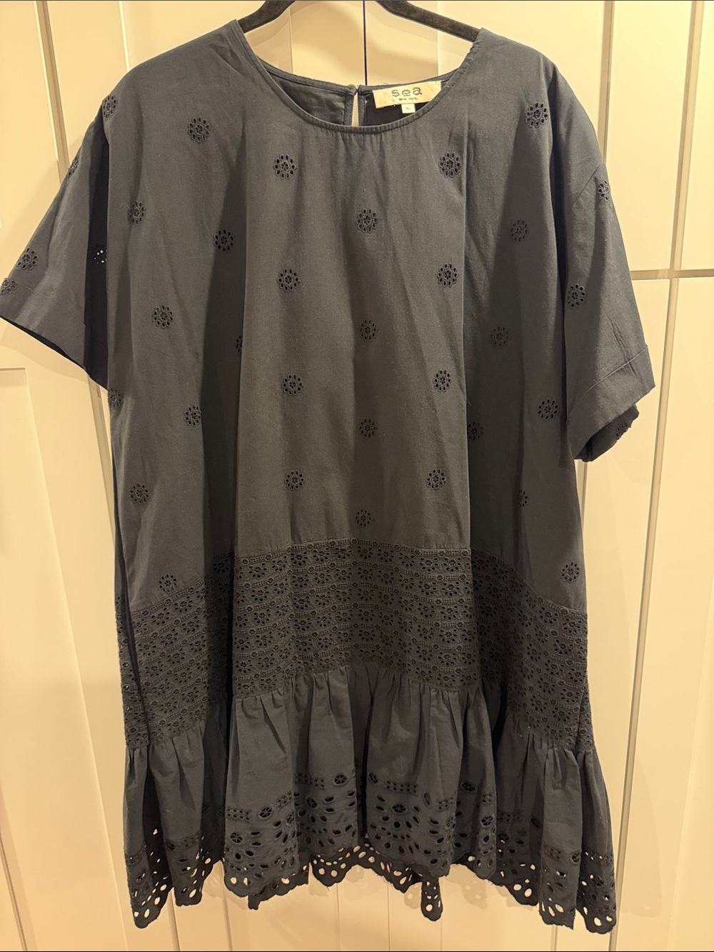 Sea New York Black Eyelet dress
